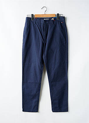 Pantalon chino tissage popeline taille normale bleu TOMMY HILFIGER homme