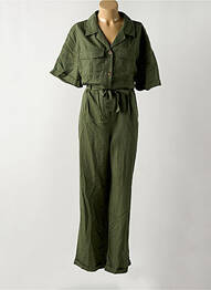 Combi-pantalon fermeture boutonnée sur le devant manches courtes vert DAMART femme