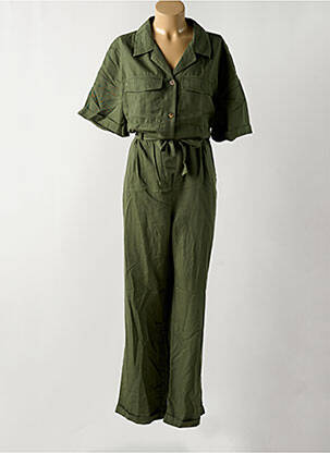 Combi-pantalon fermeture boutonnée sur le devant manches courtes vert DAMART femme