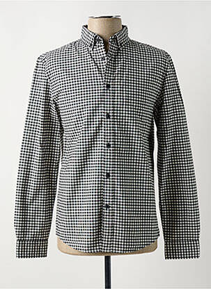 Chemise manches longues coupe droite noir CELIO homme