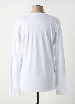 T-shirt coupe cintrée manches longues blanc JACK & JONES homme