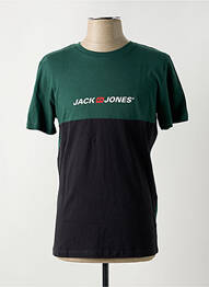 T-shirt coupe cintrée manches courtes vert JACK & JONES homme