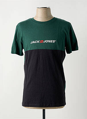 T-shirt coupe cintrée manches courtes vert JACK & JONES homme
