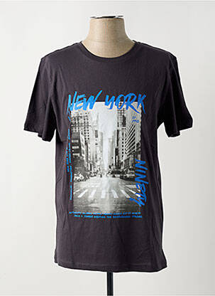 T-shirt coupe droite manches courtes noir JACK & JONES homme