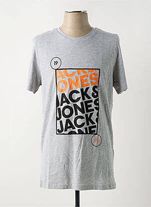 T-shirt coupe droite manches courtes gris JACK & JONES homme