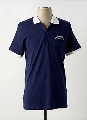 Polo coupe cintrée manches courtes bleu JACK & JONES homme