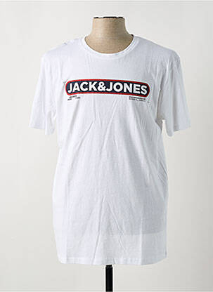 T-shirt coupe droite manches courtes blanc JACK & JONES homme