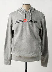 Sweat-shirt à capuche gris JACK & JONES pour homme seconde vue