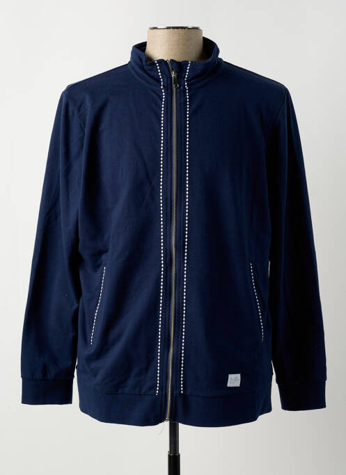 Veste casual coupe droite bleu DAMART homme