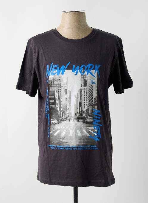 T-shirt noir JACK & JONES pour homme