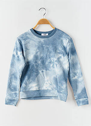 Sweat-shirt tissage jersey manches longues bleu PM MERE & FILLE garçon