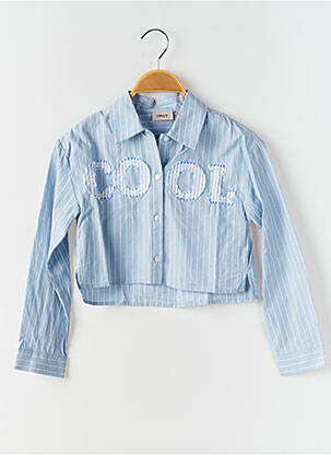 Chemisier manches longues manches longues bleu ONLY fille