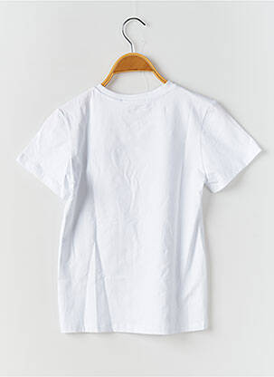 T-shirt stretch manches courtes blanc PM MERE & FILLE garcon