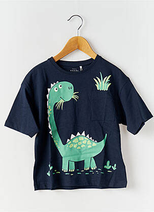 T-shirt sérigraphie floquée manches courtes bleu NAME IT garçon