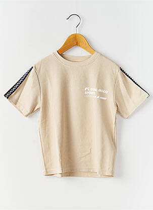 T-shirt sérigraphie floquée manches courtes beige NAME IT garçon