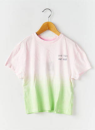 T-shirt sérigraphie floquée manches courtes rose ONLY garçon