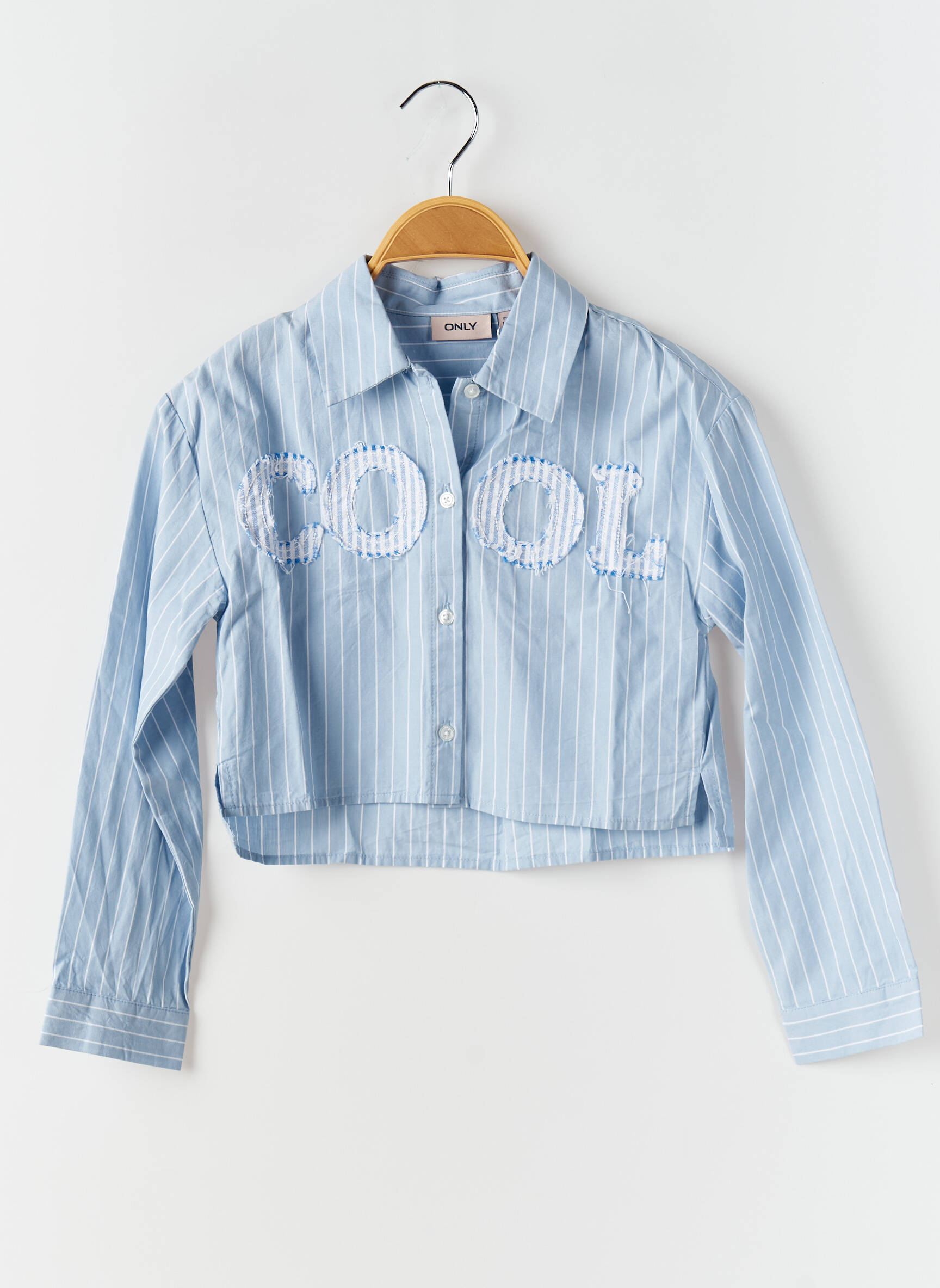 Chemisier manches longues manches longues bleu ONLY fille