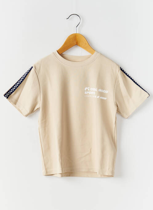 T-shirt sérigraphie floquée manches courtes beige NAME IT garcon