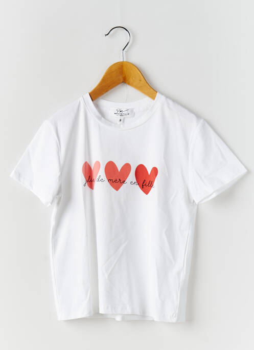 T-shirt blanc PM MERE & FILLE pour fille