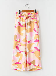 Pantalon large tissage popeline taille ajustable orange ONLY fille