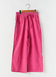 Pantalon large imprimé rayures taille élastique rose PM MERE & FILLE fille