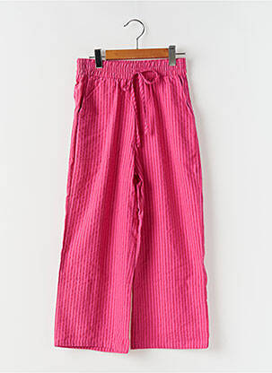 Pantalon large imprimé rayures taille élastique rose PM MERE & FILLE fille