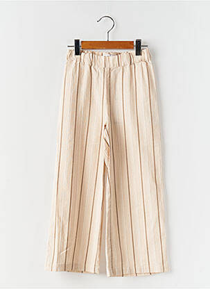 Pantalon large tissage crêpe taille élastique beige NAME IT fille
