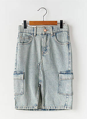 Jupe mi-longue taille ajustable bleu ONLY fille