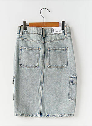 Jupe mi-longue taille ajustable bleu ONLY fille