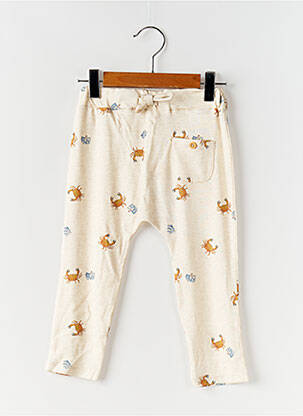 Pantalon slim tissage popeline taille ajustable beige NAME IT garçon