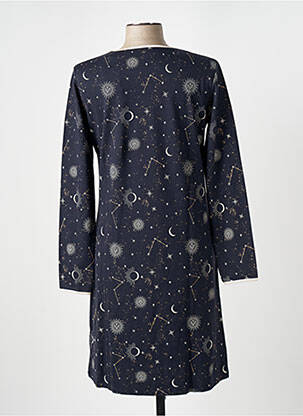 Chemise de nuit manches longues bleu IMPETUS femme
