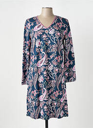 Chemise de nuit manches longues bleu IMPETUS femme