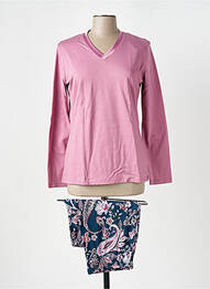 Pyjama col v rose IMPETUS femme