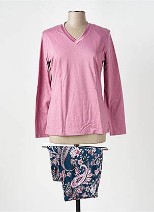 Pyjama col v rose IMPETUS femme