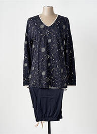 Pyjama col v bleu IMPETUS femme