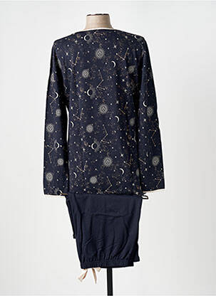 Pyjama col v bleu IMPETUS femme