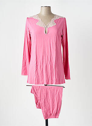Pyjama col v rose FRALY femme