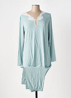 Pyjama col v vert FRALY femme