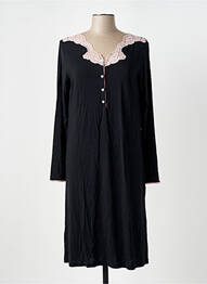 Chemise de nuit manches longues noir FRALY femme