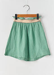 Jupe mi-longue taille normale vert PM MERE & FILLE fille