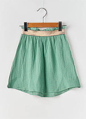 Jupe mi-longue taille normale vert PM MERE & FILLE fille