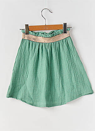 Jupe mi-longue taille normale vert PM MERE & FILLE fille