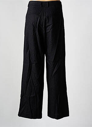 Pantalon large tissage crêpe taille haute noir GRACE & MILA femme