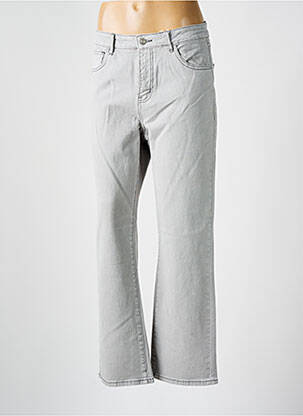 Jeans coupe droite stretch taille normale gris ONADO femme