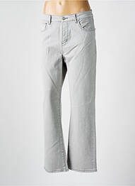 Jeans coupe droite stretch taille normale gris ONADO femme