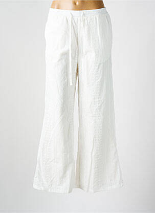 Pantalon large tissage popeline taille normale beige GRACE & MILA femme