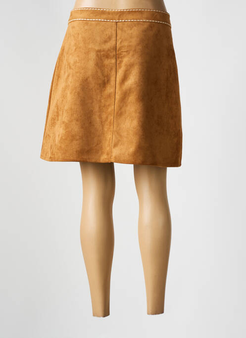 Jupe courte taille normale marron LA PETITE ETOILE femme