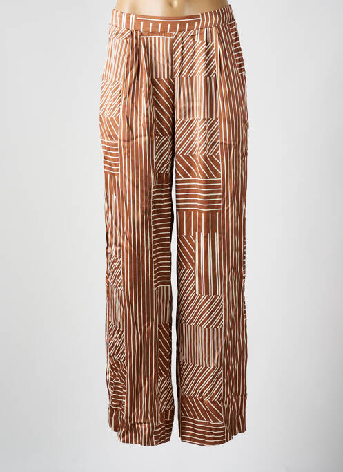 Pantalon droit marron GRACE & MILA pour femme