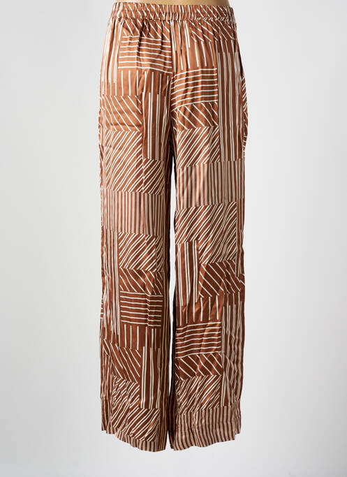 Pantalon droit marron GRACE & MILA pour femme