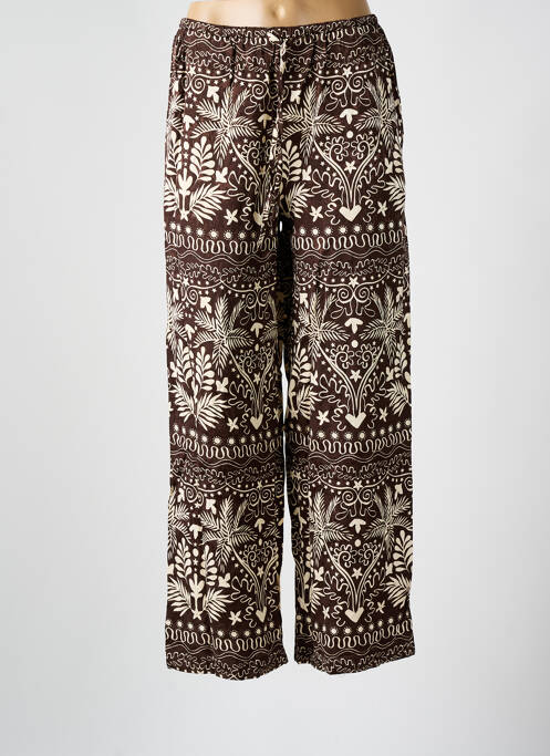 Pantalon droit marron GRACE & MILA pour femme